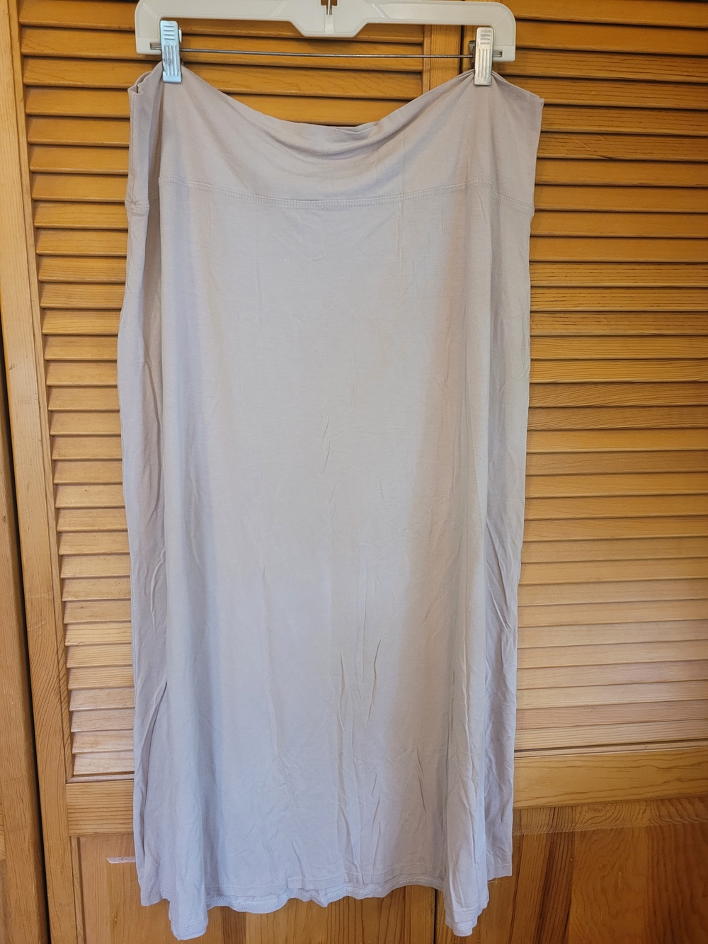 Hybrid & company Light Beige Maxi Jersey Skirt